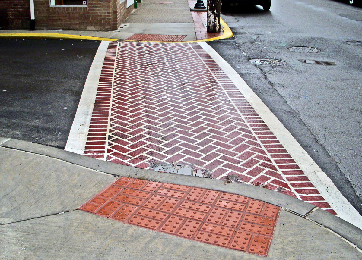 Crosswalk and ADA Ramps as Part of Clarksburg Streetscape Project