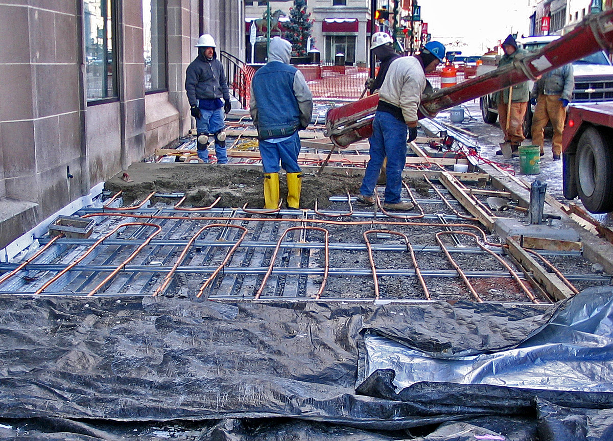 Heated Sidewalk as Part of Clarksburg Streetscape Improvements