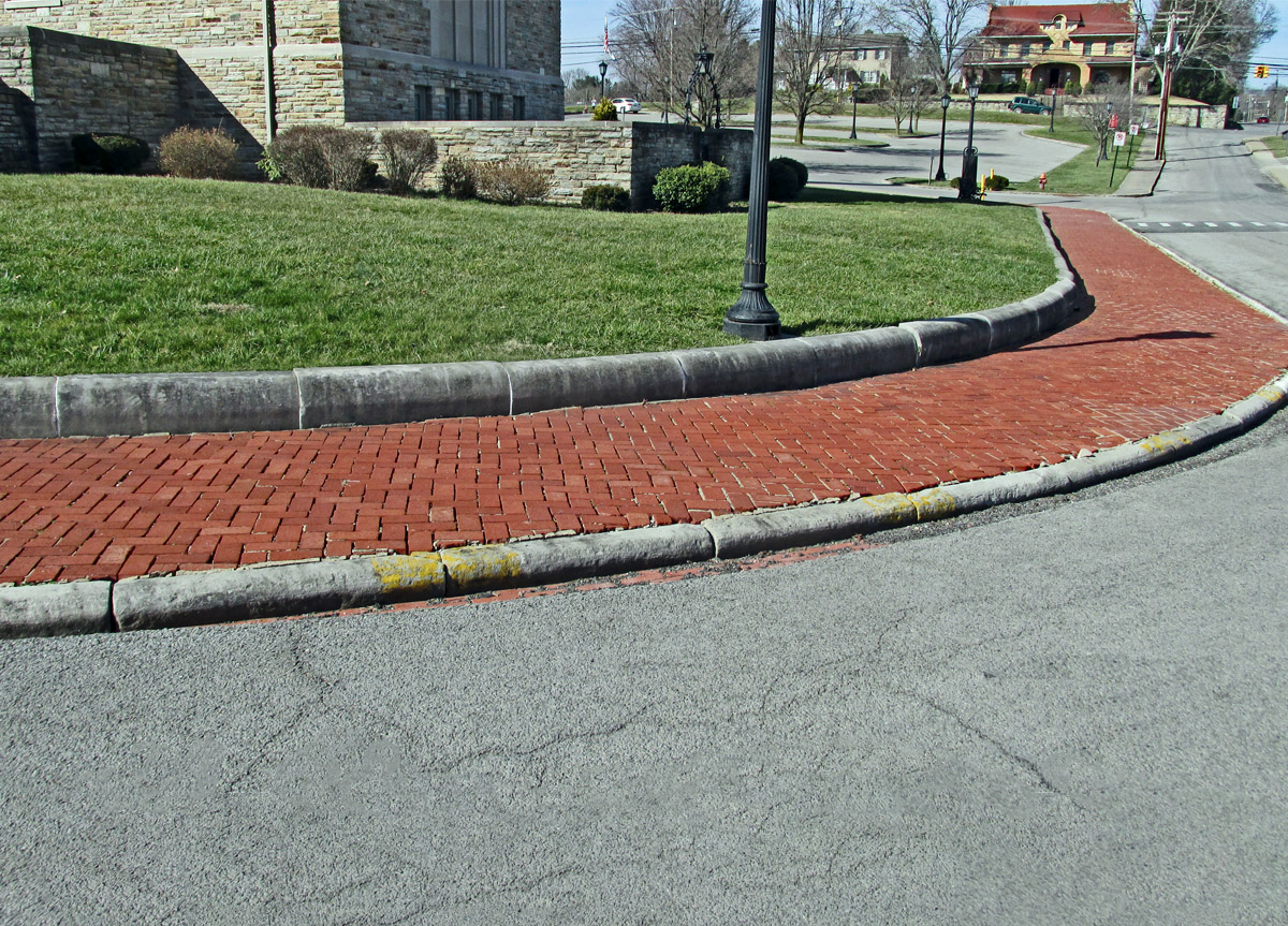 Original (1954) Sidewalk Curb and Wall Before Replacement in 2017