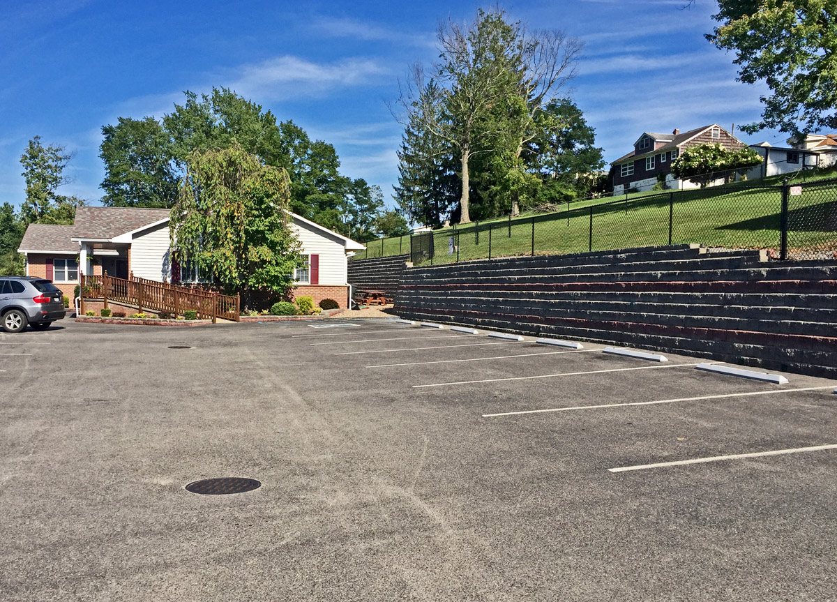 Retaining Wall and Expanded Parking at Bridgeport Dentist Office